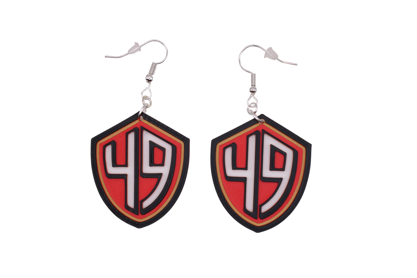 San Francisco Football Collection – 3D Printed 49ers Earrings