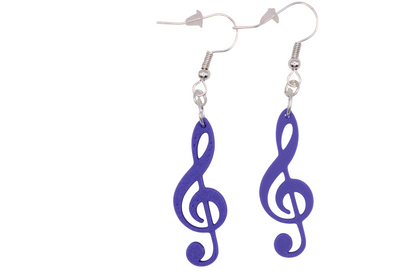 Treble Clef Earrings - 3D Printed Earrings