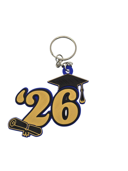 '26 Graduation Cap Keychain