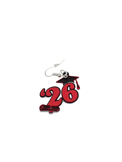 '26 Graduation Cap Earrings