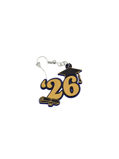 '26 Graduation Cap Earrings