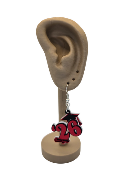 '26 Graduation Cap Earrings