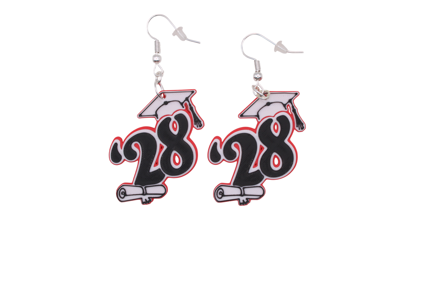 '28 Graduation Cap Earrings