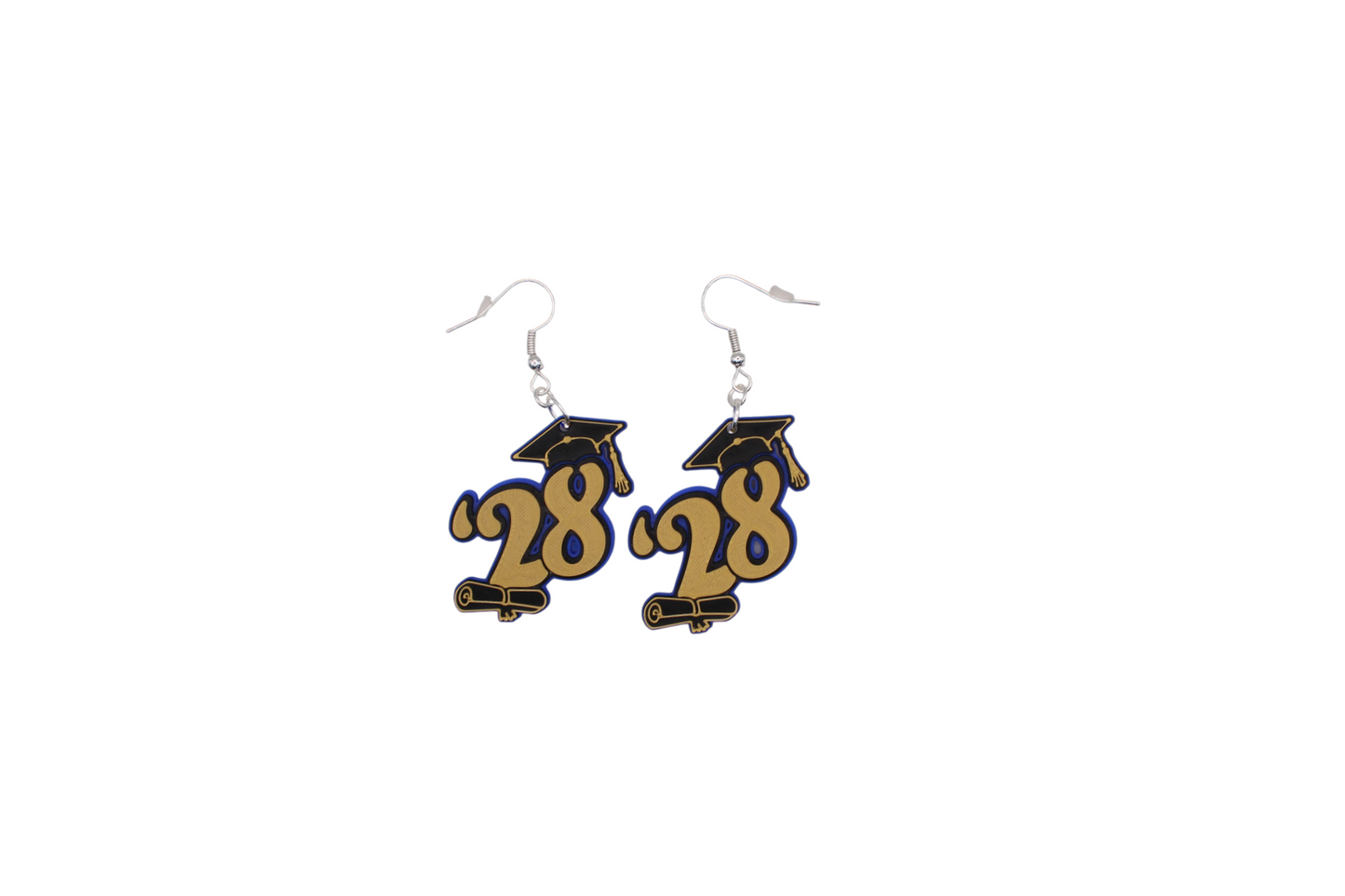 '28 Graduation Cap Earrings