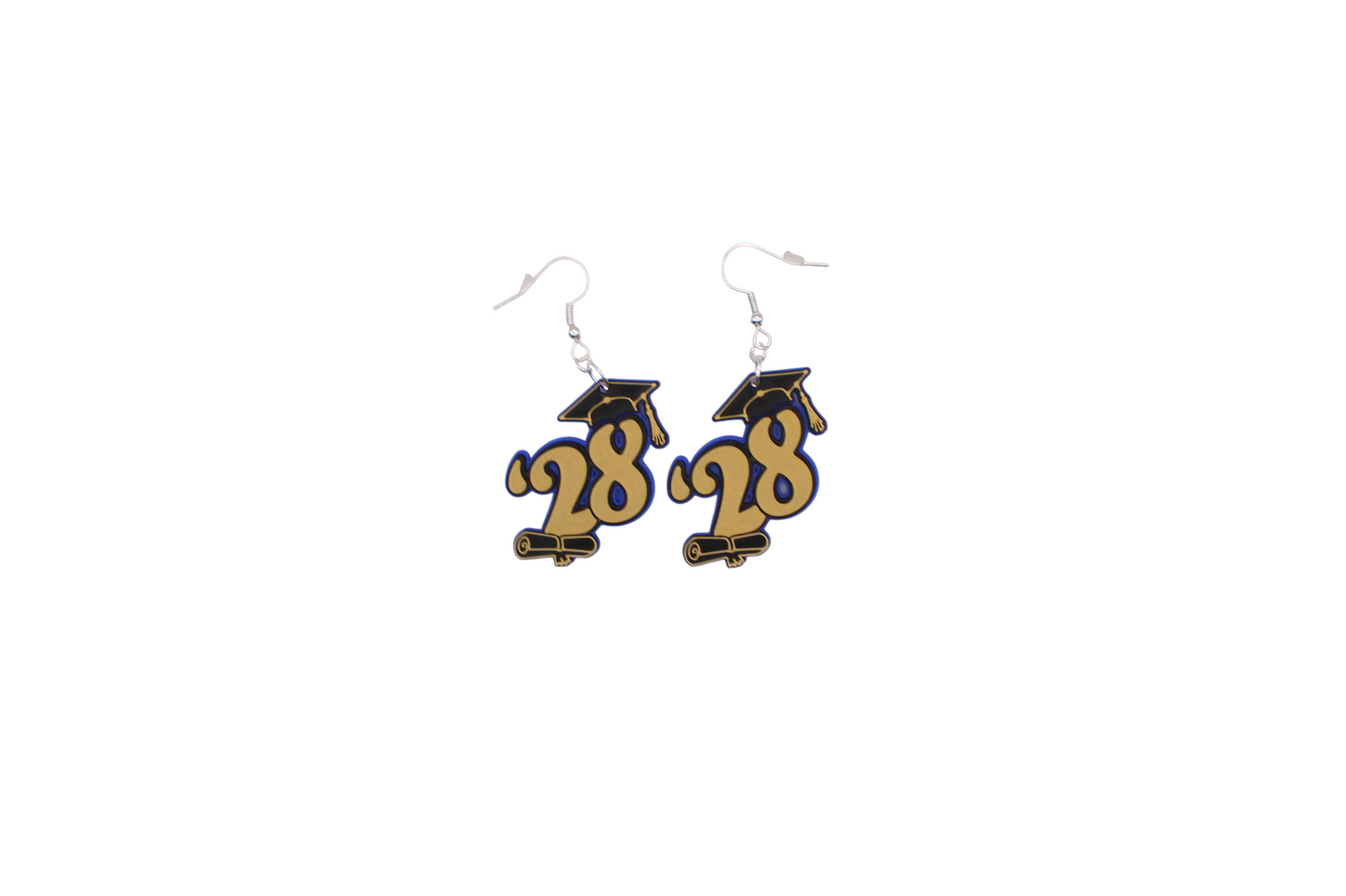 '28 Graduation Cap Earrings