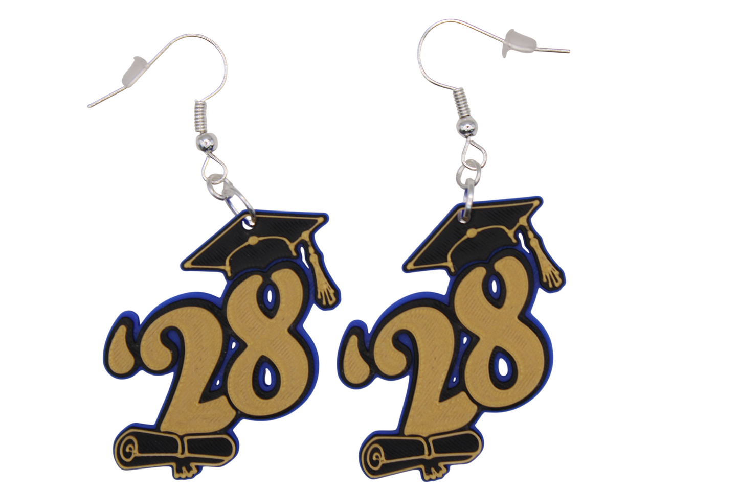 '28 Graduation Cap Earrings