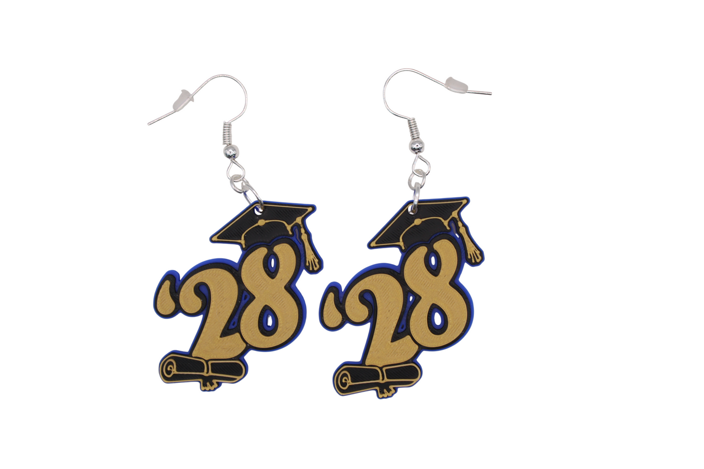 '28 Graduation Cap Earrings