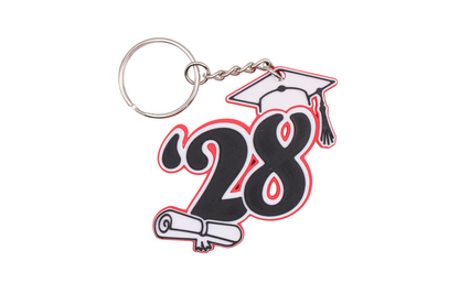 '28 Graduation Cap Keychain
