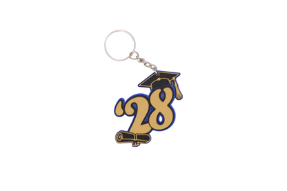 '28 Graduation Cap Keychain