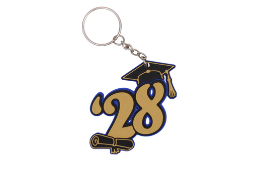 '28 Graduation Cap Keychain