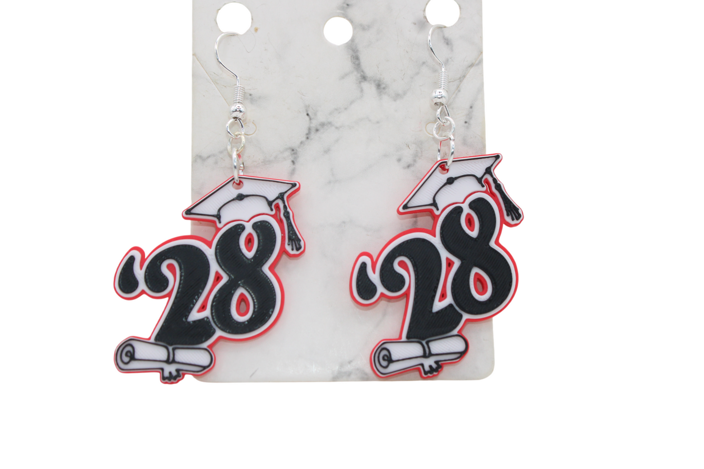 '28 Graduation Cap Earrings