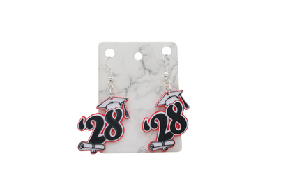 '28 Graduation Cap Earrings