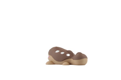 3D-printed brown Clodsire Pokemon figure with open mouth, sitting on a plain white background