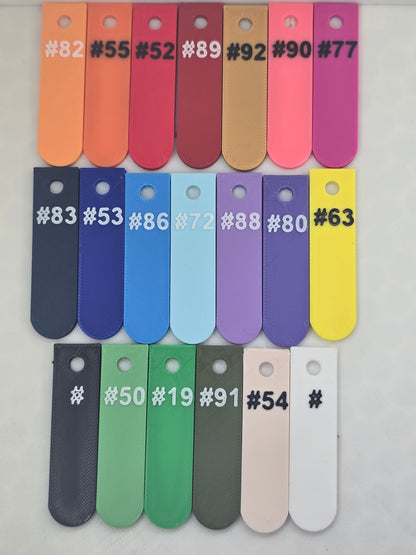 20 color samples