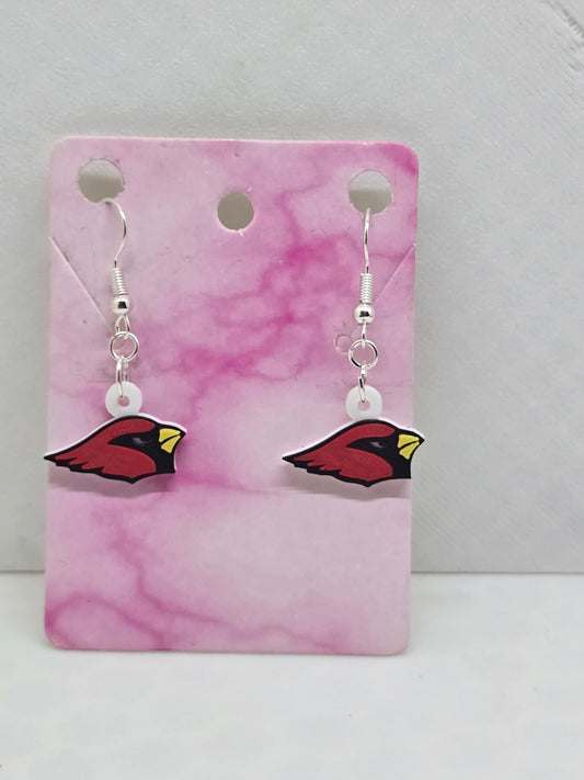Small Cardinal Dangling Earrings