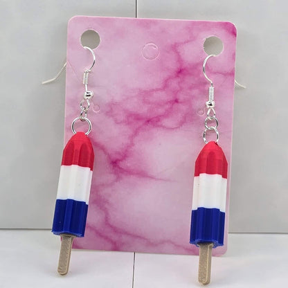 Bomb Pop Popsicle Earrings - 3D Printed Earrings!