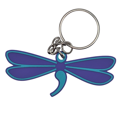 Dragonfly Semicolon Keychain