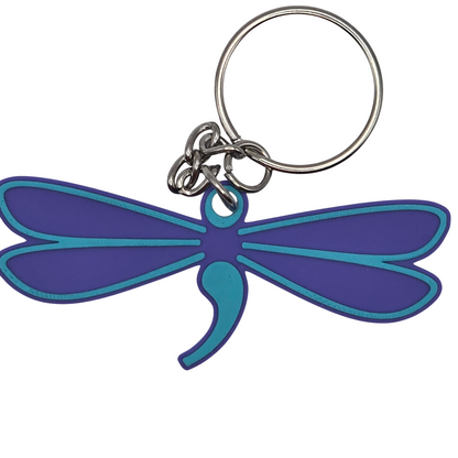 Dragonfly Semicolon Keychain