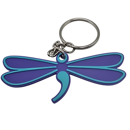 Dragonfly Semicolon Keychain