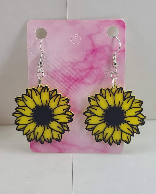Sunflower Earrings - 3D Printed Earrings!