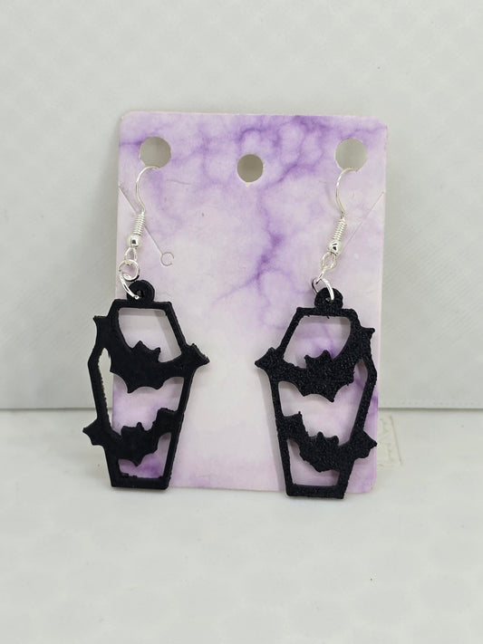 Coffin Bat Earrings