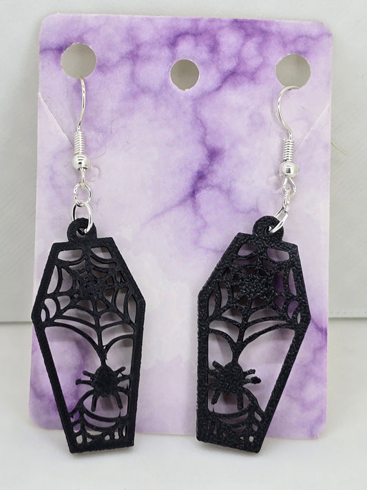 Coffin spider Earrings