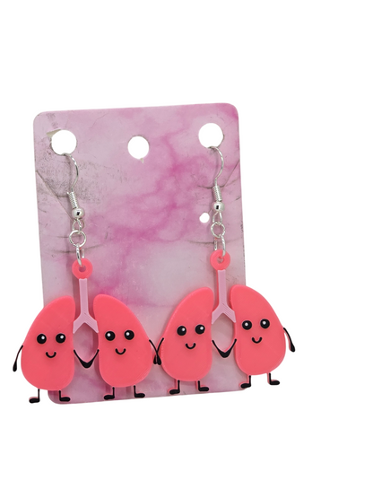 Cute Kidney Earrings (Medical) 3D Printed