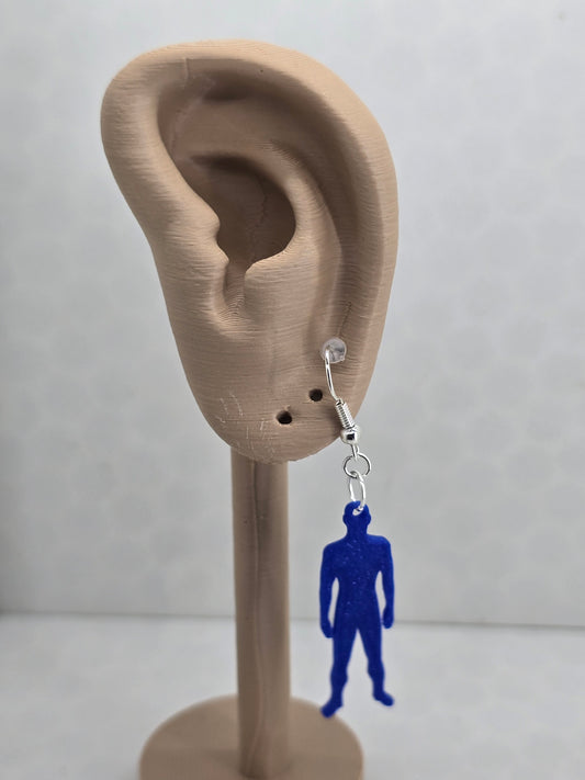Man and Woman Earrings (Medical) 3D Printed