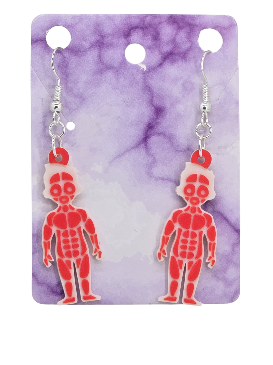 Muscular (Medical) 3D Printed Earrings