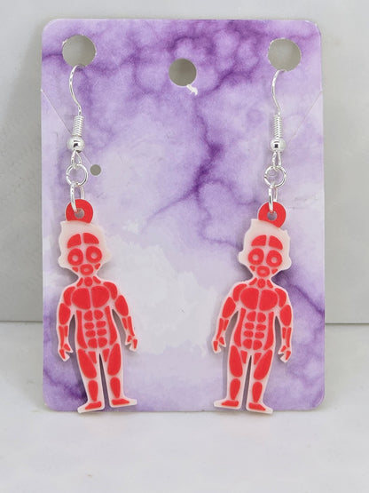 Muscular (Medical) 3D Printed Earrings