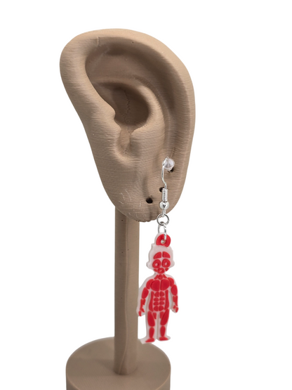 Muscular (Medical) 3D Printed Earrings