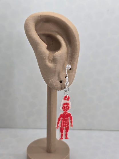 Muscular (Medical) 3D Printed Earrings