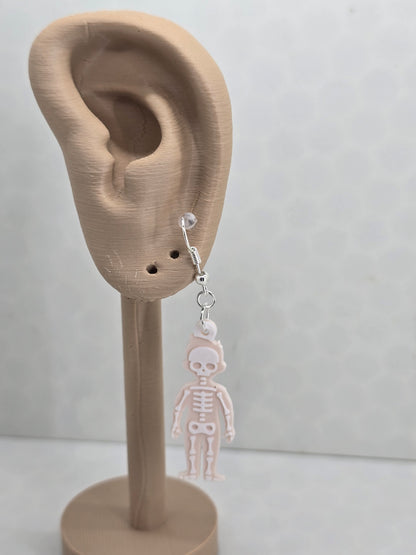 Skeletal (Medical) 3D Printed Earrings
