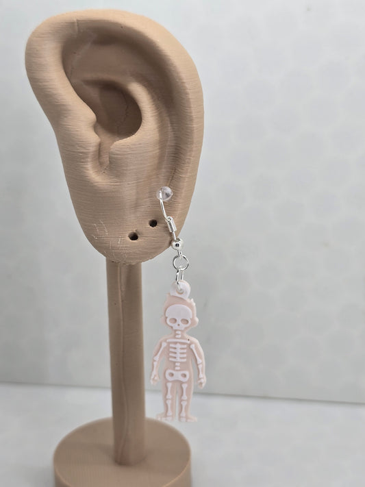 Skeletal (Medical) 3D Printed Earrings