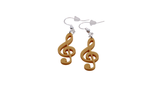 Treble Clef Earrings - 3D Printed Earrings