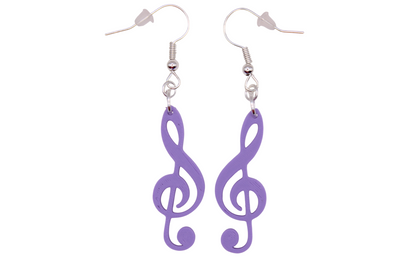 Treble Clef Earrings - 3D Printed Earrings