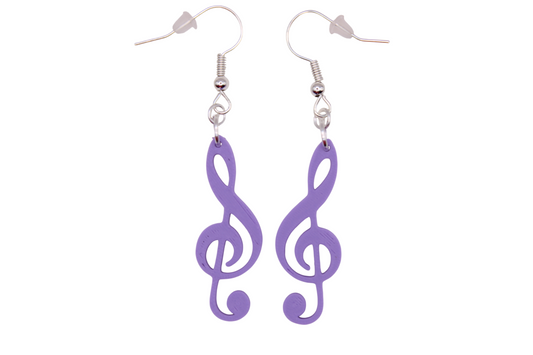 Treble Clef Earrings - 3D Printed Earrings