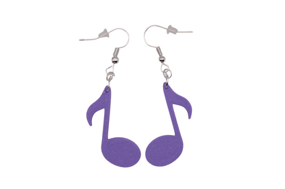 Eighth Note Earrings - 3d printed earrings!