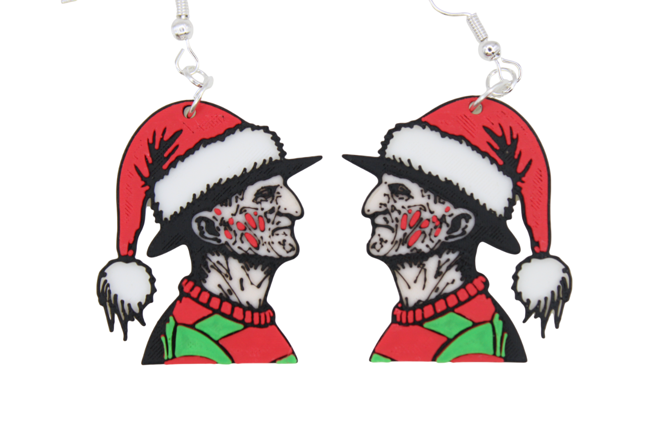 Horror Christmas Earrings