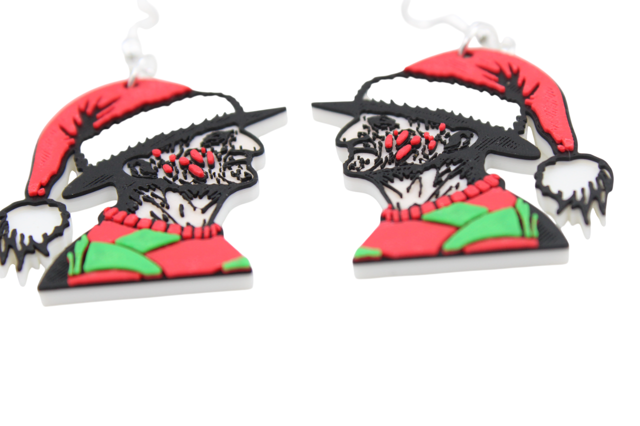 Horror Christmas Earrings