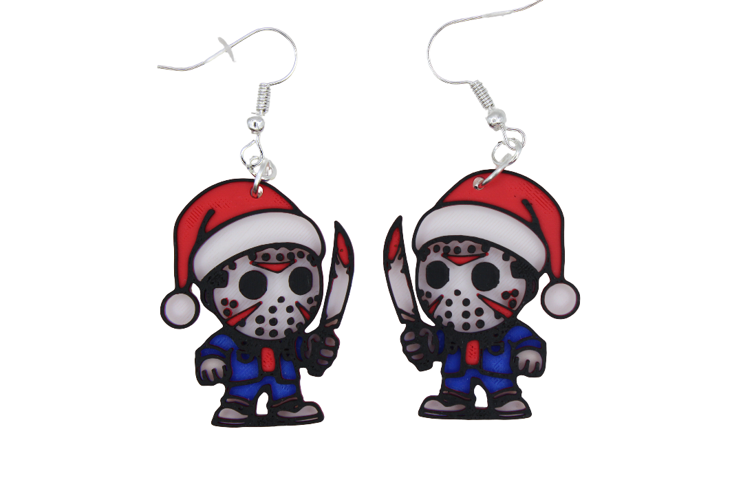 Horror Christmas Earrings