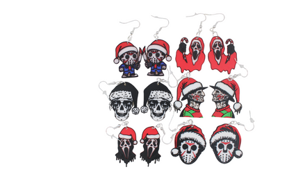 Horror Christmas Earrings