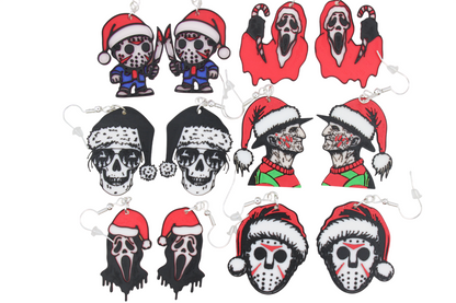 Horror Christmas Earrings