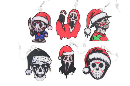 Horror Christmas Earrings