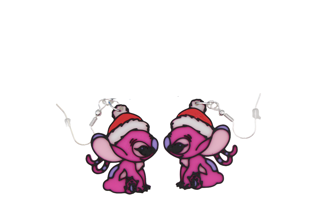Stitch And Angel Mix Match Christmas Earrings