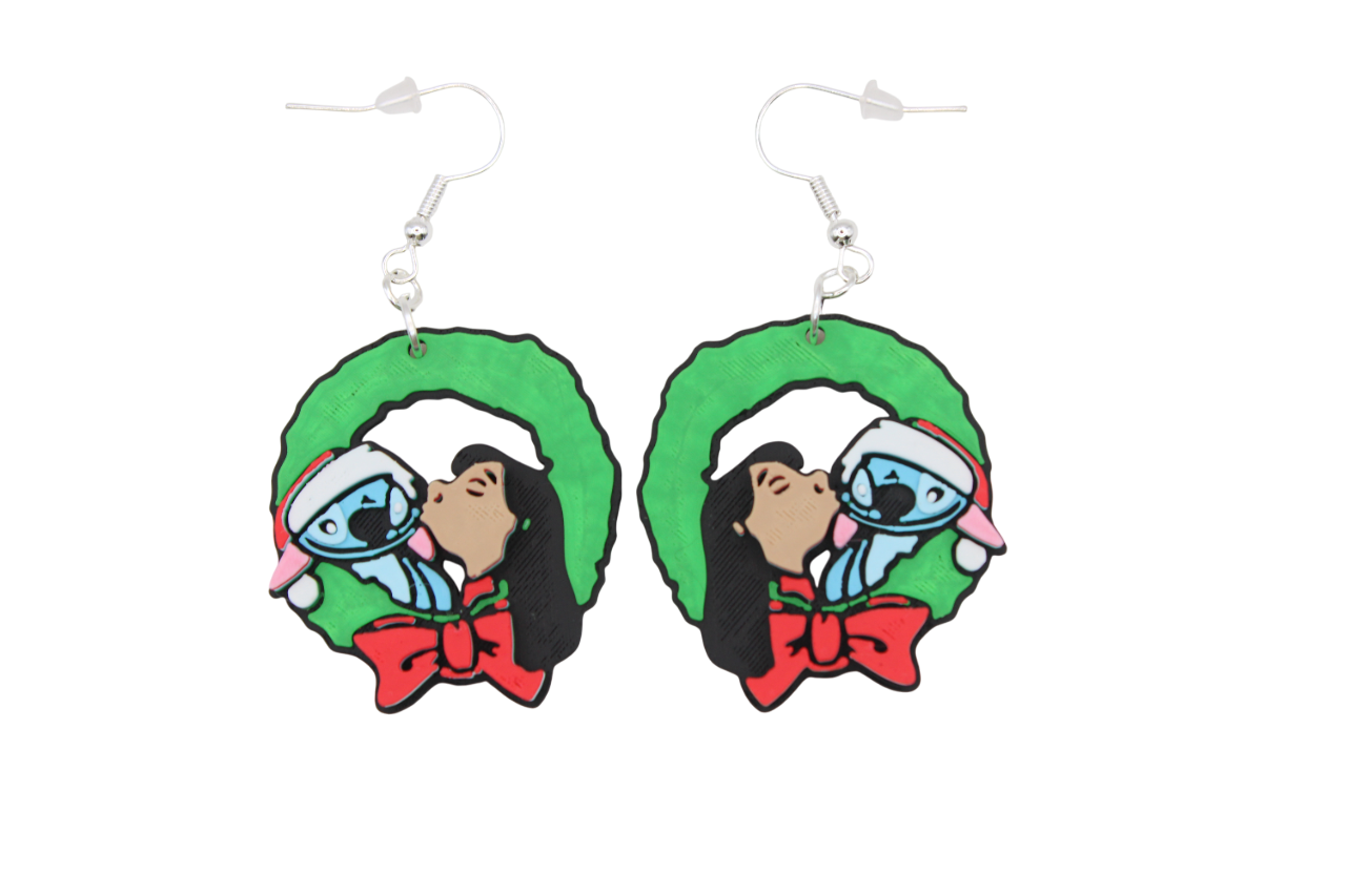 Stitch Christmas Earrings