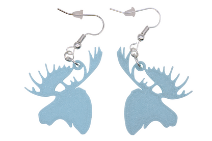 Moose Head Earrings - 3D Printed Earrings!