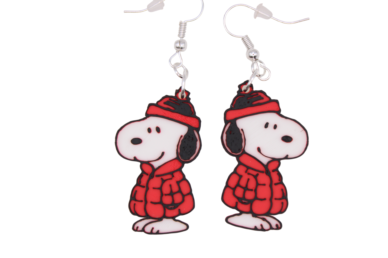 Snoopy Christmas Earrings