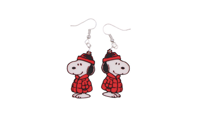 Snoopy Christmas Earrings