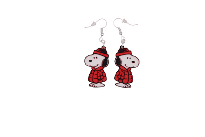 Snoopy Christmas Earrings
